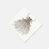 妖精の羽ガウン | シャンパンエレガントシェン スタンダードカクテルナプキン (角)