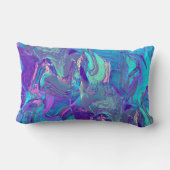 妖精の翼のアートグラス – ブルースとパープル – ランバークッション (裏面)