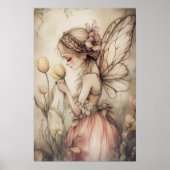 妖精の花の壁画でお部屋を幻想的に ポスター (正面)