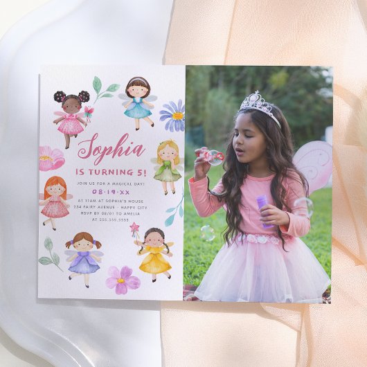 妖精の花の女の子の写真 誕生日パーティー