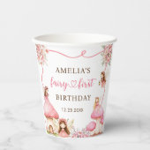 妖精の花の女の子 1歳の誕生日パーティー 紙コップ (正面)