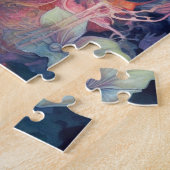 妖精の花の女性ファンタジーアート ジグソーパズル (側面)