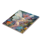 妖精の花の女性ファンタジーアート タイル (側面)