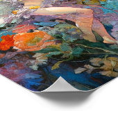 妖精の花の女性ファンタジーアート ポスター (角)