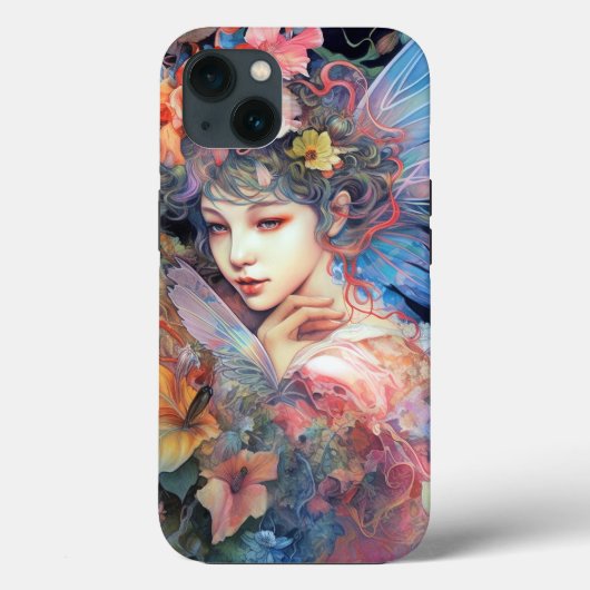 妖精の花の女性ファンタジーアート Case-Mate iPhoneケース (裏面)