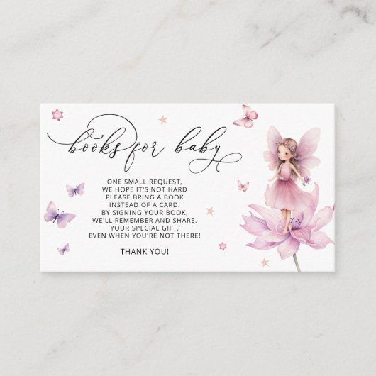 妖精の花の本ベビーチケットエンクロージャカード エンクロージャーカード (正面)