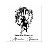 妖精の花の枝ライブラリの図書名 セルフインキングスタンプ (デザイン)