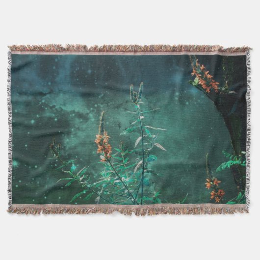 妖精の花の玉の月光 スローブランケット (正面)