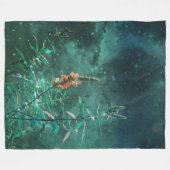 妖精の花の玉の月光 フリースブランケット (正面(横))