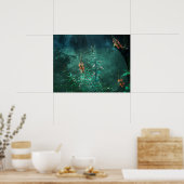 妖精の花の玉の月光 ポスター (キッチン)