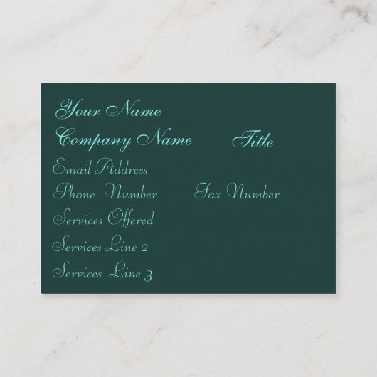 妖精の花の玉の月光 名刺 (裏面)