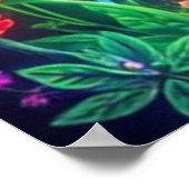 妖精の花チョウとキノコ ポスター (角)