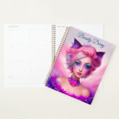 妖精の花ピンクブルーガールラブリーエレガントクール プランナー手帳 (ディスプレー)