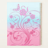 妖精の花ピンクブルーガールラブリーエレガントクール プランナー手帳 (裏面)