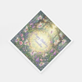 妖精の花園パープルバースデー スタンダードランチョンナプキン (角)