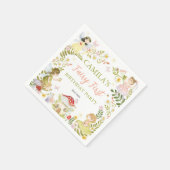 妖精の花園蝶の誕生日パーティー スタンダードカクテルナプキン (角)