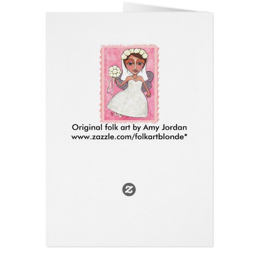 妖精の花嫁-ブライダル、結婚式の招待状 (裏面)