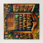 妖精の薬庫の魔法のハーバリウム棚 ジグソーパズル (横)