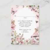 妖精の蜂 花束 おむつくじ 女の子 エンクロージャーカード (裏面)