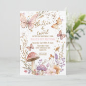 妖精の蝶の誕生日のホイミカルなパーティー招待状 招待状 (スタンド正面)
