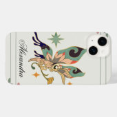 妖精の蝶、グリーングラフィックアート、妖精インスパイア Case-Mate iPhoneケース (裏面 (横))