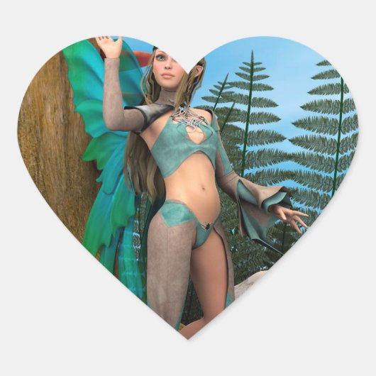 妖精の蝶 ハートシール (正面)