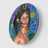 妖精の蝶 ラージ壁時計 (傾斜)