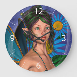 妖精の蝶 ラージ壁時計