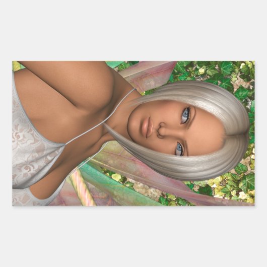 妖精の蝶 長方形シール (正面)