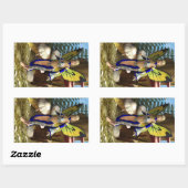 妖精の蝶 長方形シール (シート)