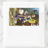 妖精の蝶 長方形シール (バッグ)