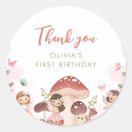 妖精の誕生日ありがとう好意ギフトラベル ラウンドシール