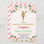 妖精の誕生日の招待 招待状 (正面/裏面)