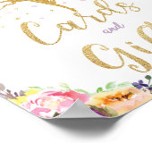 妖精の誕生日カードとギフトベビーガールシャワー ポスター (角)