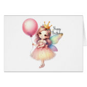 妖精の誕生日カード (正面横)