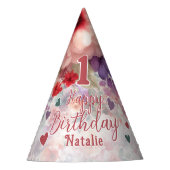 妖精の誕生日パーティエンチャント水のカラーガーデン パーティーハット (正面)