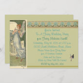 妖精の誕生日パーティーの招待状 招待状 (正面/裏面)