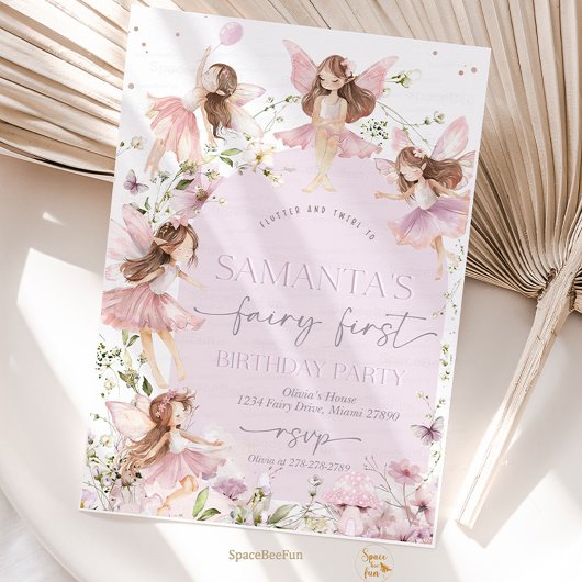 妖精の誕生日パーティーの招待 招待状