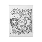 妖精の誕生日パーティーカラーリング子供へ活動 ノートパッド (回転)