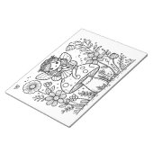 妖精の誕生日パーティーカラーリング子供へ活動 ノートパッド (アングル)