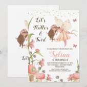 妖精の誕生日パーティー招待状 招待状 (正面/裏面)