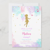 妖精の誕生日パーティー 招待状 (正面)