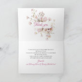 妖精の誕生日折りたたみ感謝カード サンキューカード (内部)