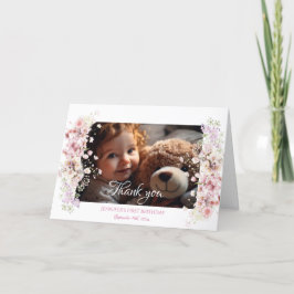 妖精の誕生日折りたたみ感謝カード サンキューカード