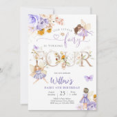 妖精の誕生日招待状 女の子 招待状 (正面)