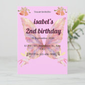 妖精の誕生日招待状 女子 招待状 (スタンド正面)