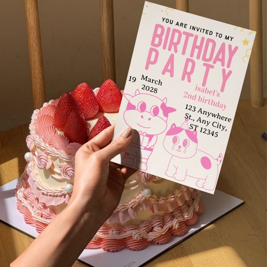 妖精の誕生日招待状 女子 招待状