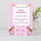 妖精の誕生日招待状 女子 招待状 (スタンド正面)