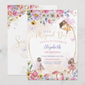 妖精の誕生日招待状 招待状 (正面/裏面)