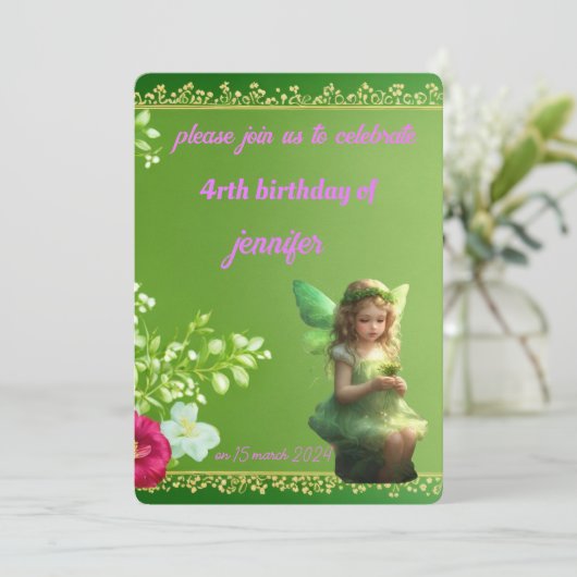妖精の誕生日 招待状 (スタンド正面)